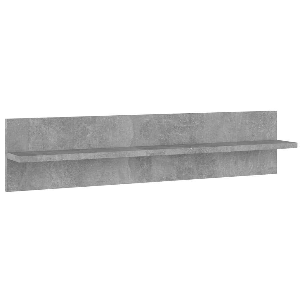 Wandregale 2 Stk. Betongrau 80x11,5x18 cm Holzwerkstoff