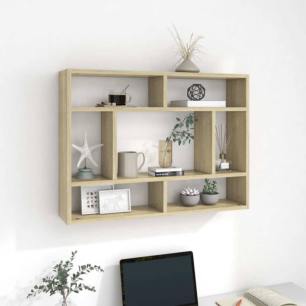 Wandregal Sonoma-Eiche 75x16x55 cm Holzwerkstoff