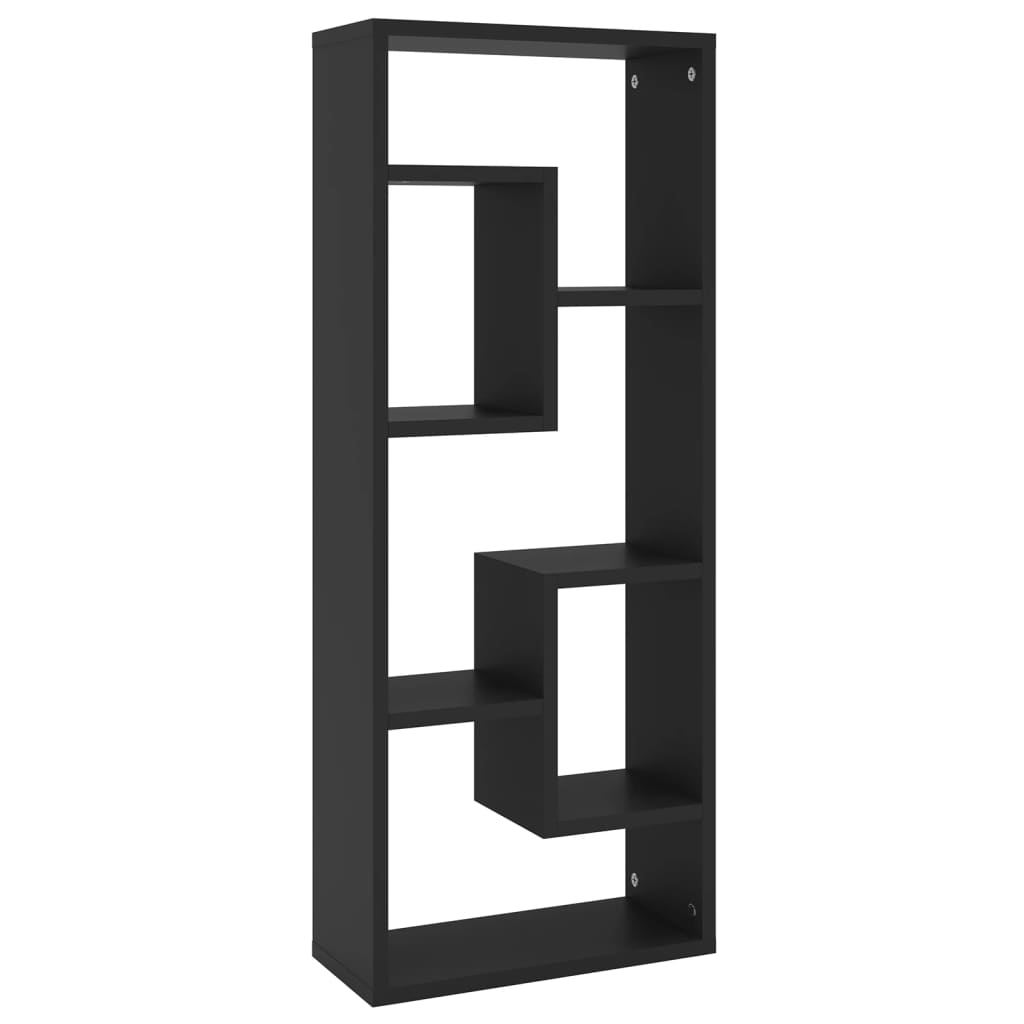 Wandregal Schwarz 36x16x90 cm Holzwerkstoff