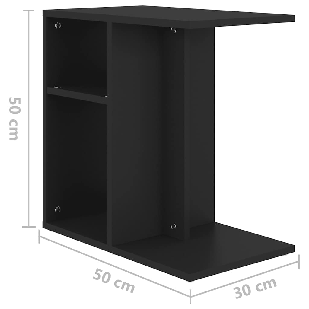 Beistelltisch Schwarz 50x30x50 cm Holzwerkstoff
