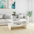 Couchtisch Weiß 90x60x42,5 cm Holzwerkstoff