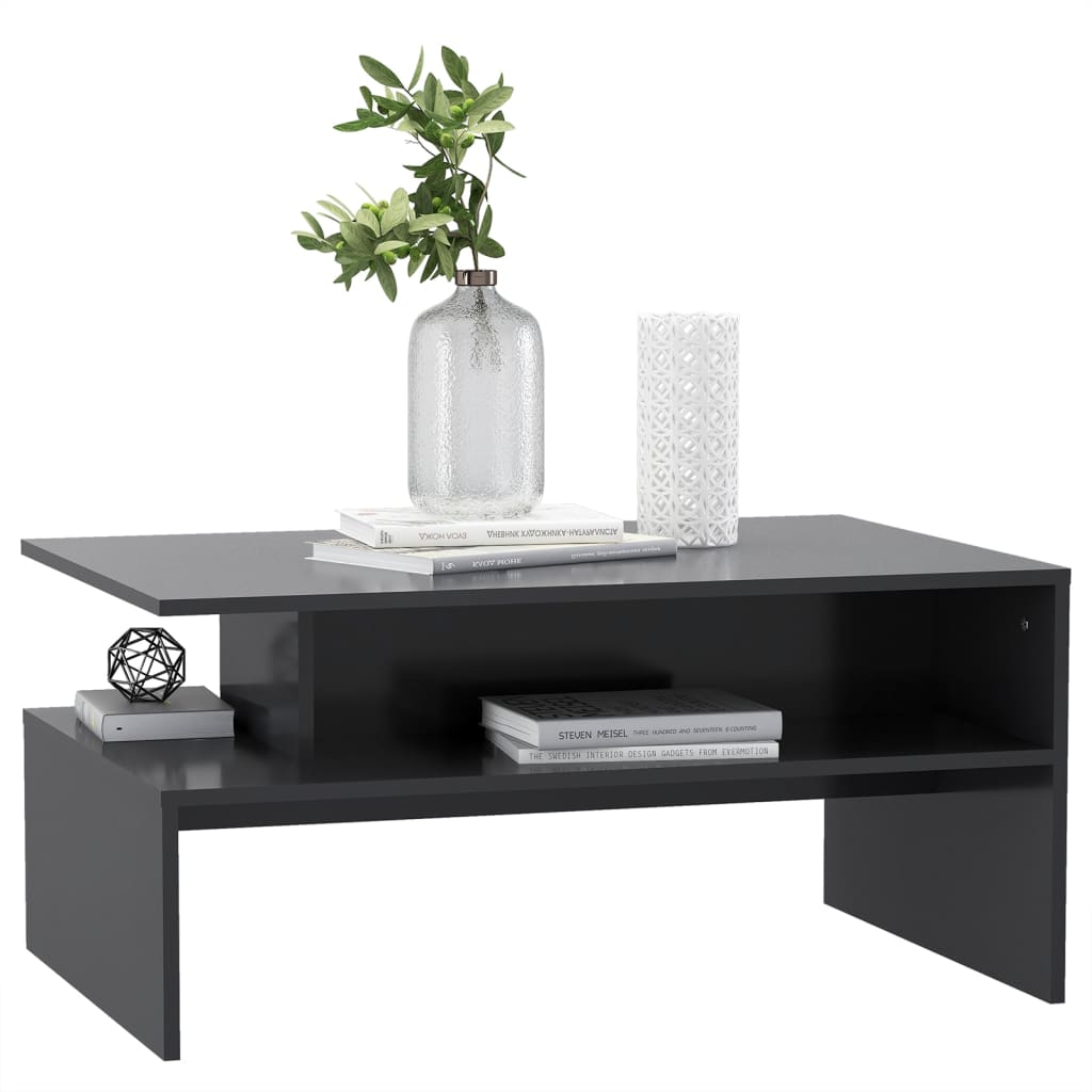 Couchtisch Grau 90x60x42,5 cm Holzwerkstoff