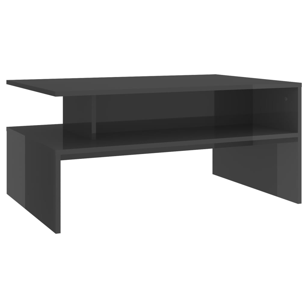 Couchtisch Hochglanz-Grau 90x60x42,5 cm Holzwerkstoff