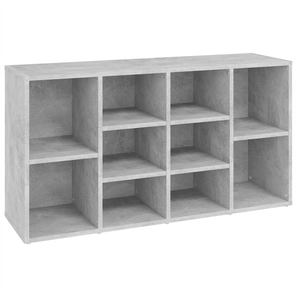 Schuhbank Betongrau 103x30x55 cm Holzwerkstoff