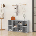 Schuhbank Betongrau 103x30x55 cm Holzwerkstoff