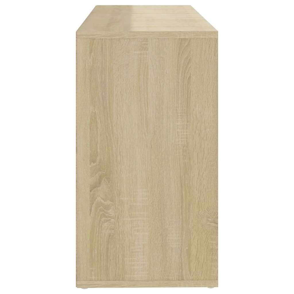 Schuhbank Weiß und Sonoma-Eiche 103x30x55 cm Holzwerkstoff