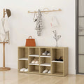 Schuhbank Weiß und Sonoma-Eiche 103x30x55 cm Holzwerkstoff