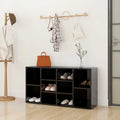 Schuhbank Hochglanz-Schwarz 103x30x55 cm Holzwerkstoff