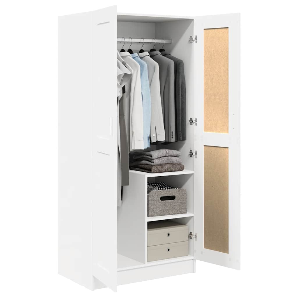 Kleiderschrank Weiß 82,5x51,5x180 cm Holzwerkstoff