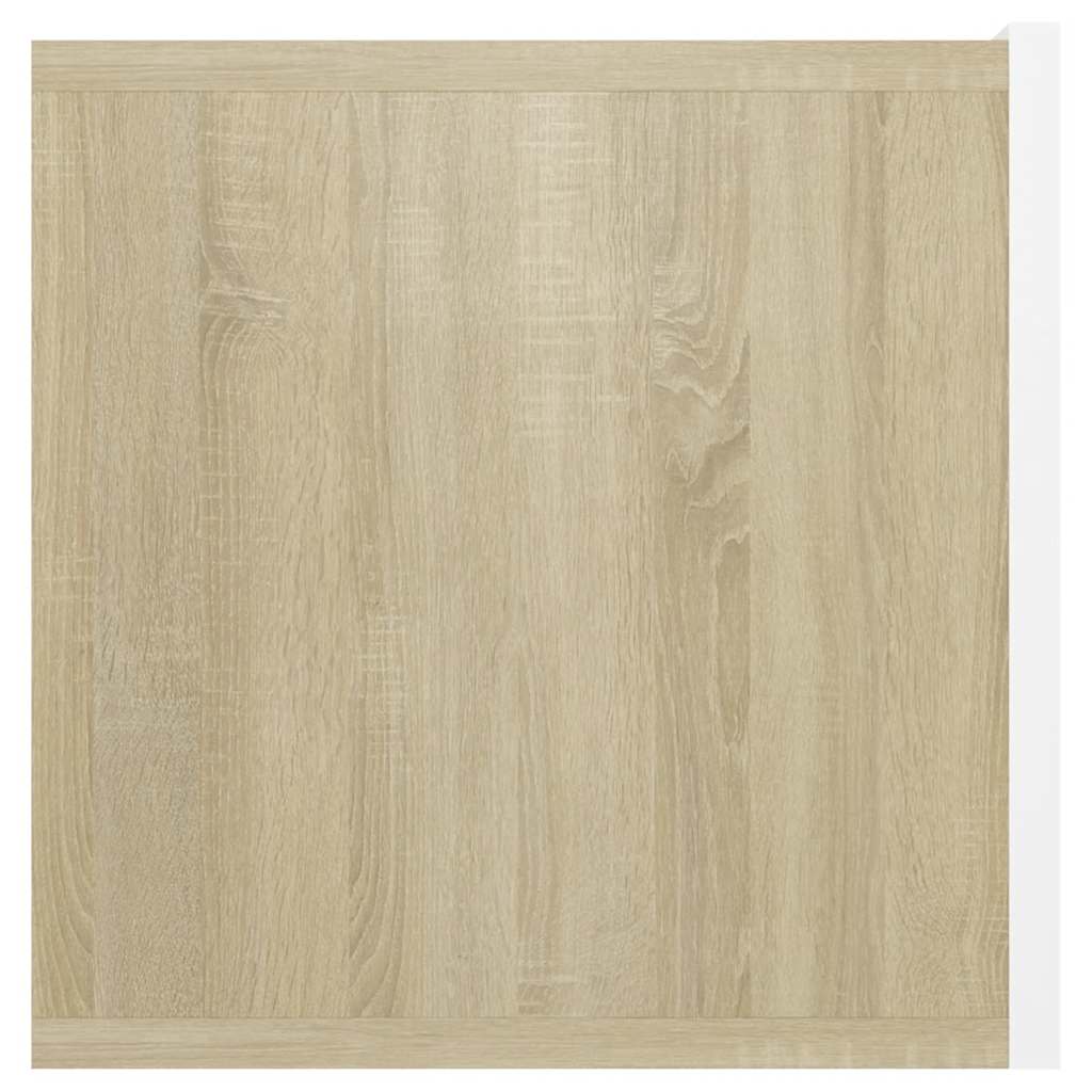 TV-Hängeschrank Weiß und Sonoma-Eiche 60x30x30 cm