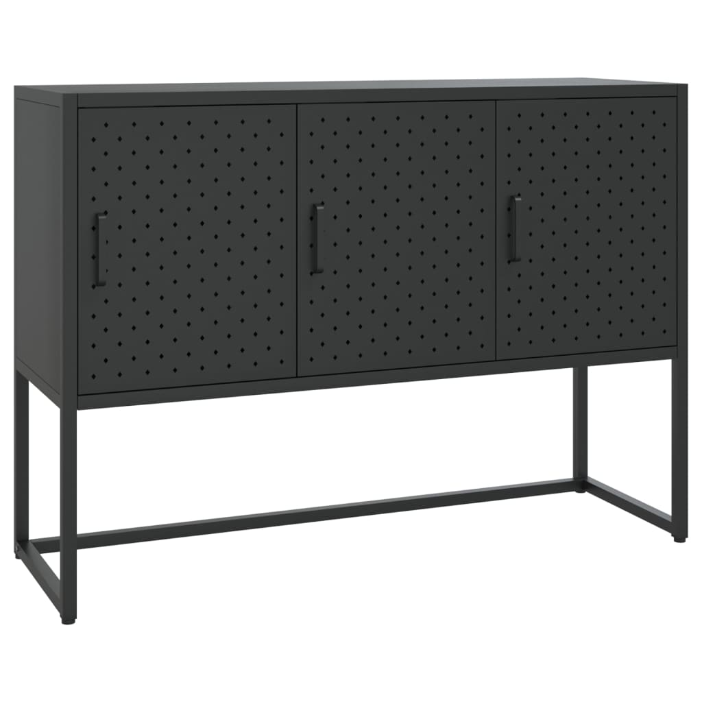 Sideboard Schwarz 105x35x75 cm Stahl