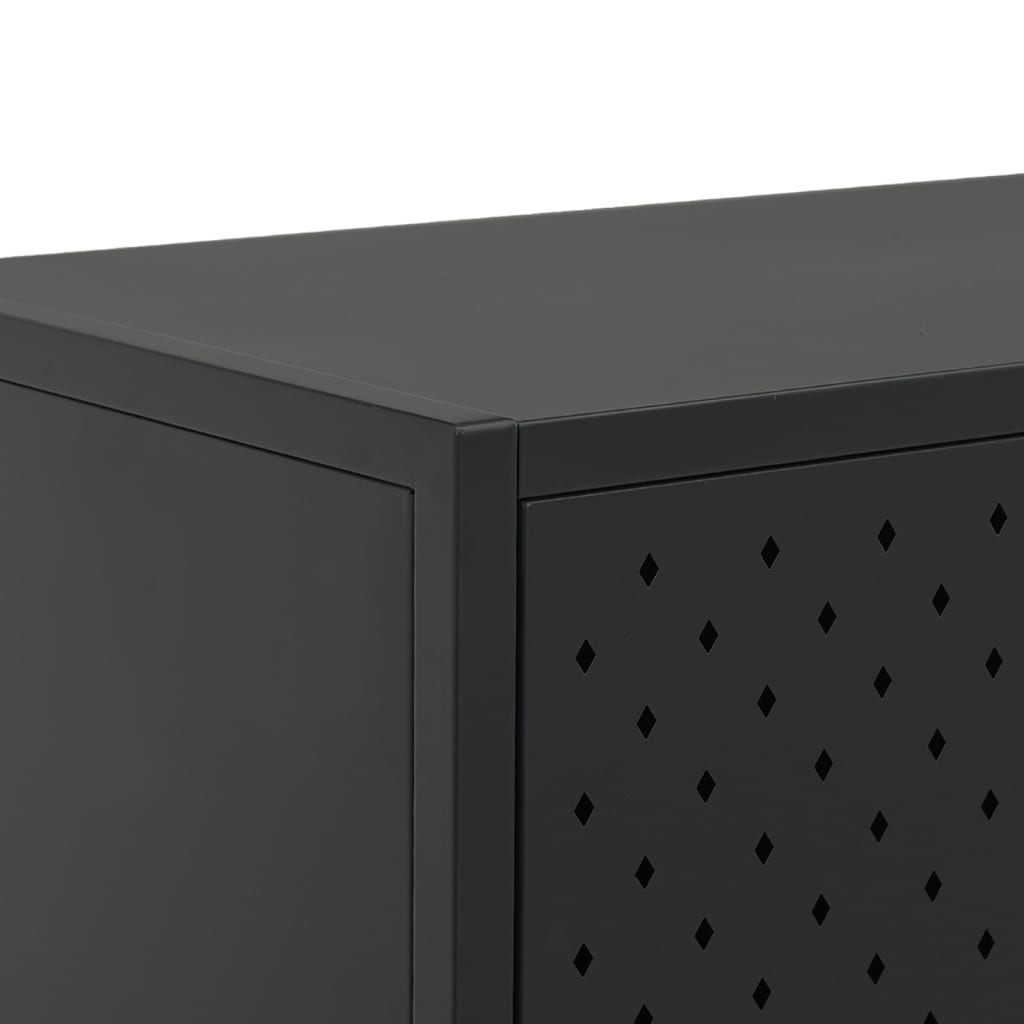 Sideboard Schwarz 105x35x75 cm Stahl