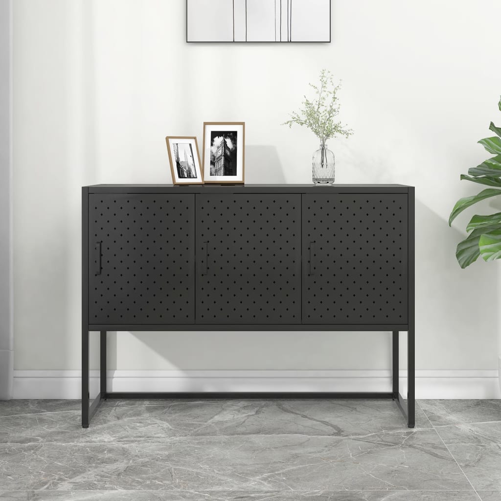 Sideboard Schwarz 105x35x75 cm Stahl