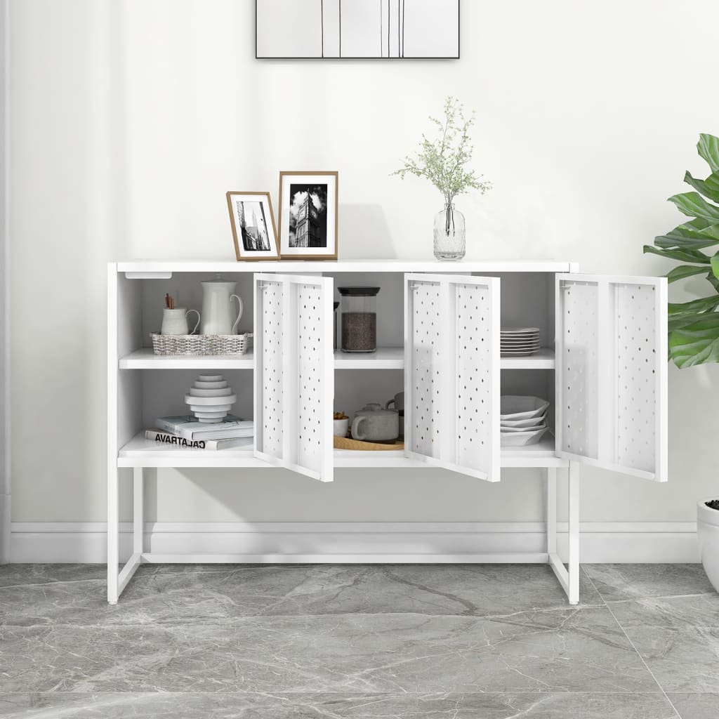 Sideboard Weiß 105x35x75 cm Stahl