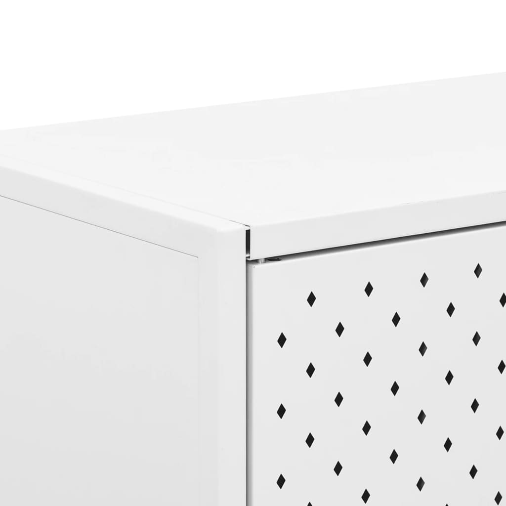 Sideboard Weiß 105x35x75 cm Stahl