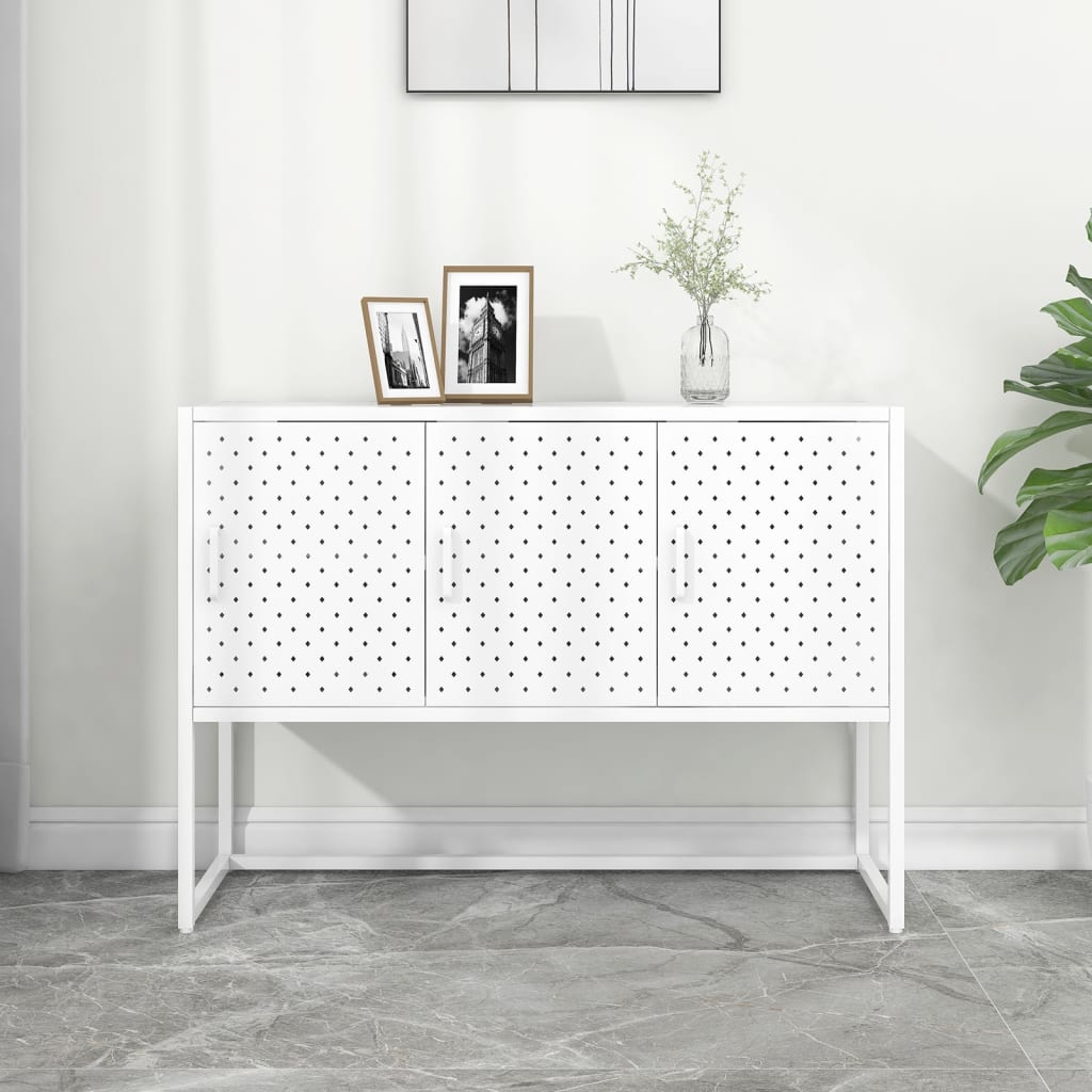 Sideboard Weiß 105x35x75 cm Stahl