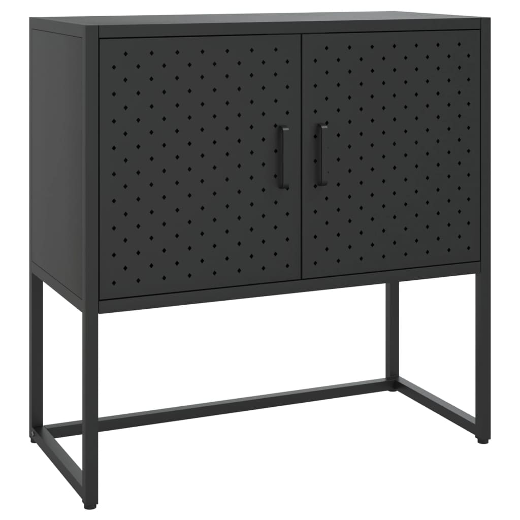 Sideboard Schwarz 75x35x75 cm Stahl