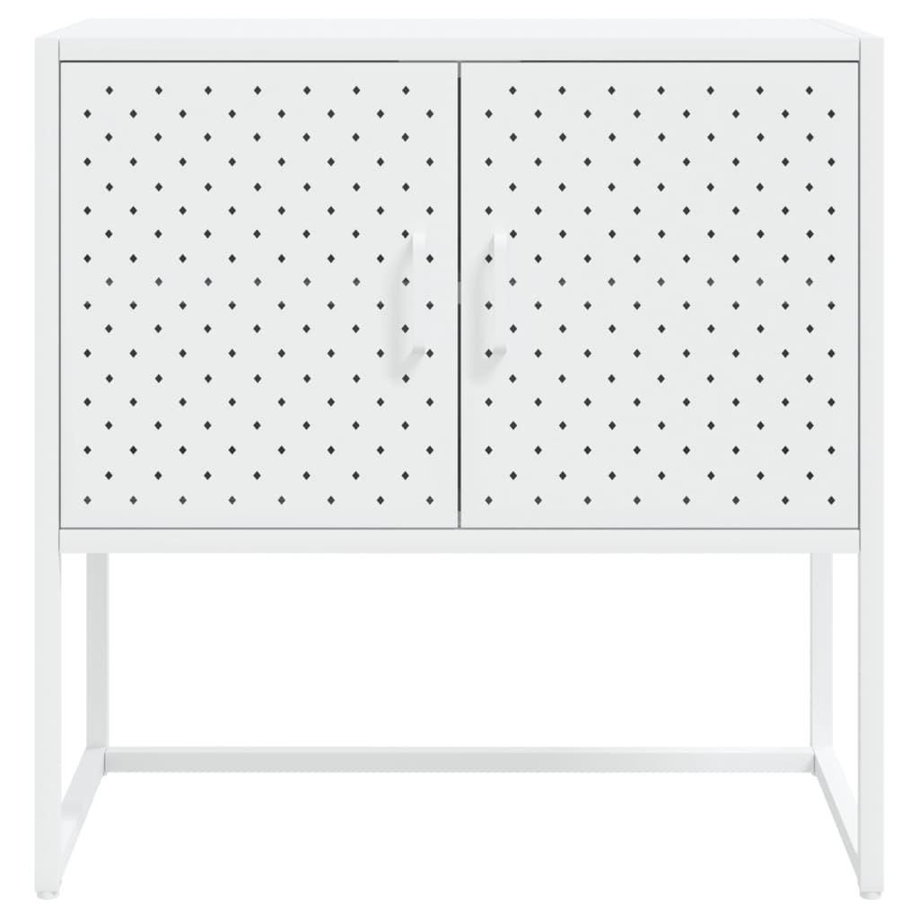 Sideboard Weiß 75x35x75 cm Stahl