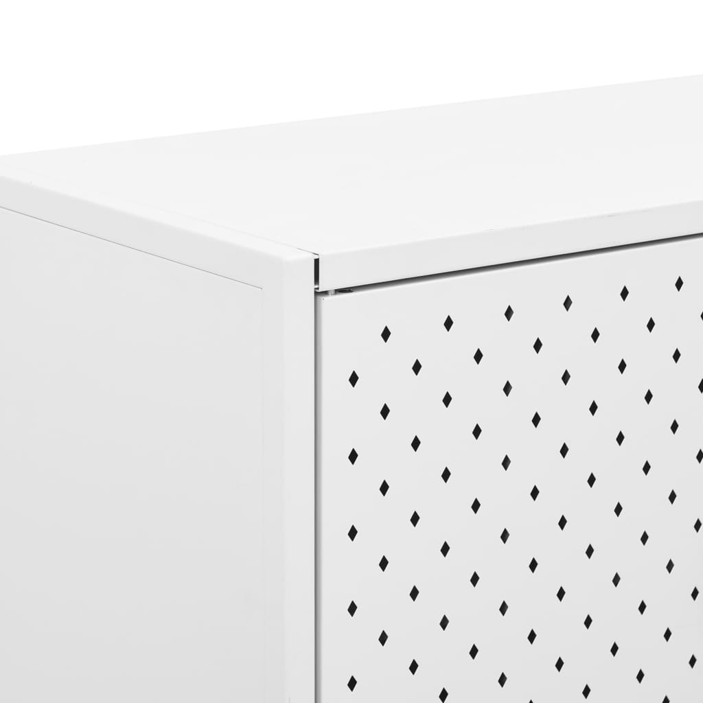 Sideboard Weiß 75x35x75 cm Stahl