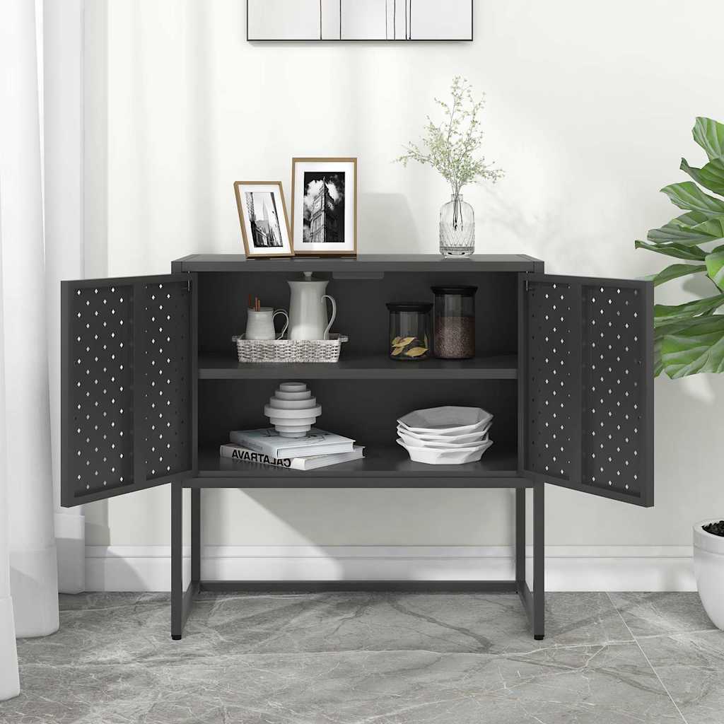 Sideboard Anthrazit 75x35x75 cm Stahl