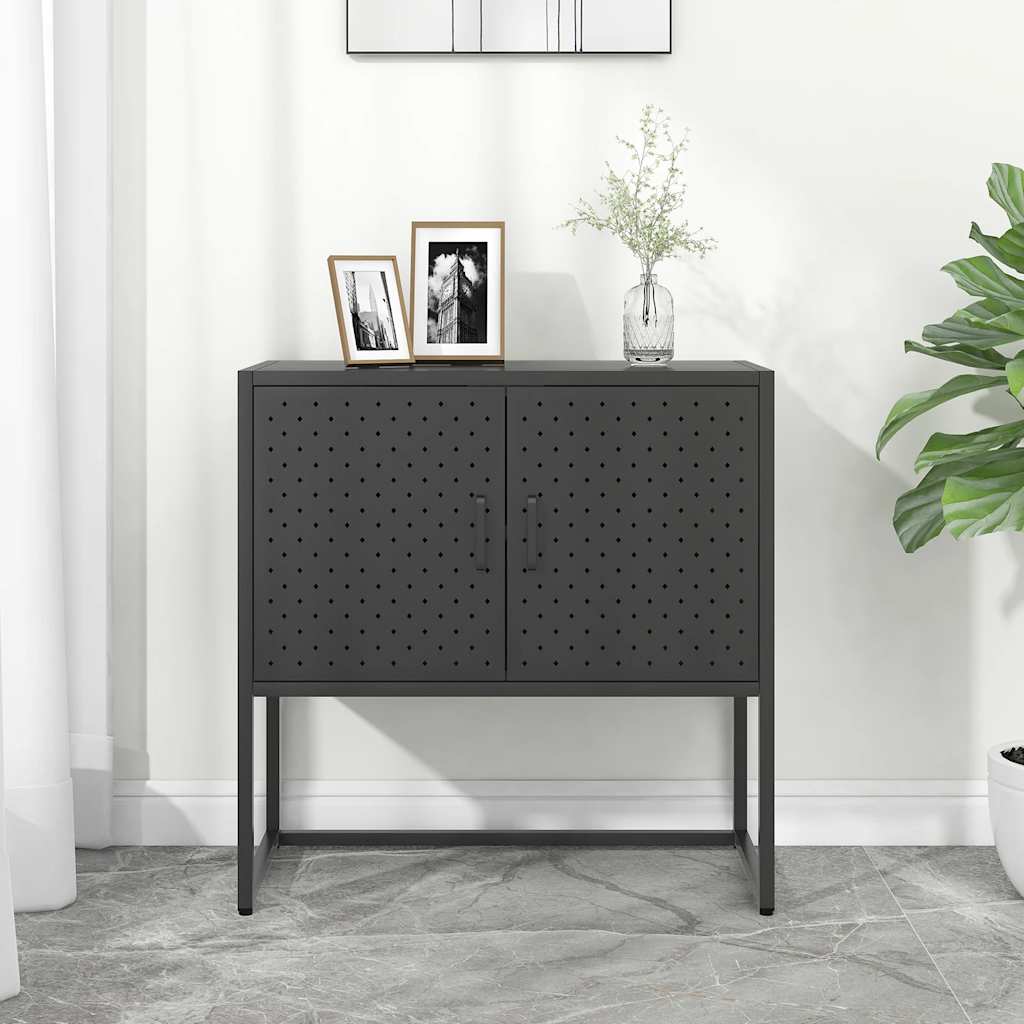 Sideboard Anthrazit 75x35x75 cm Stahl