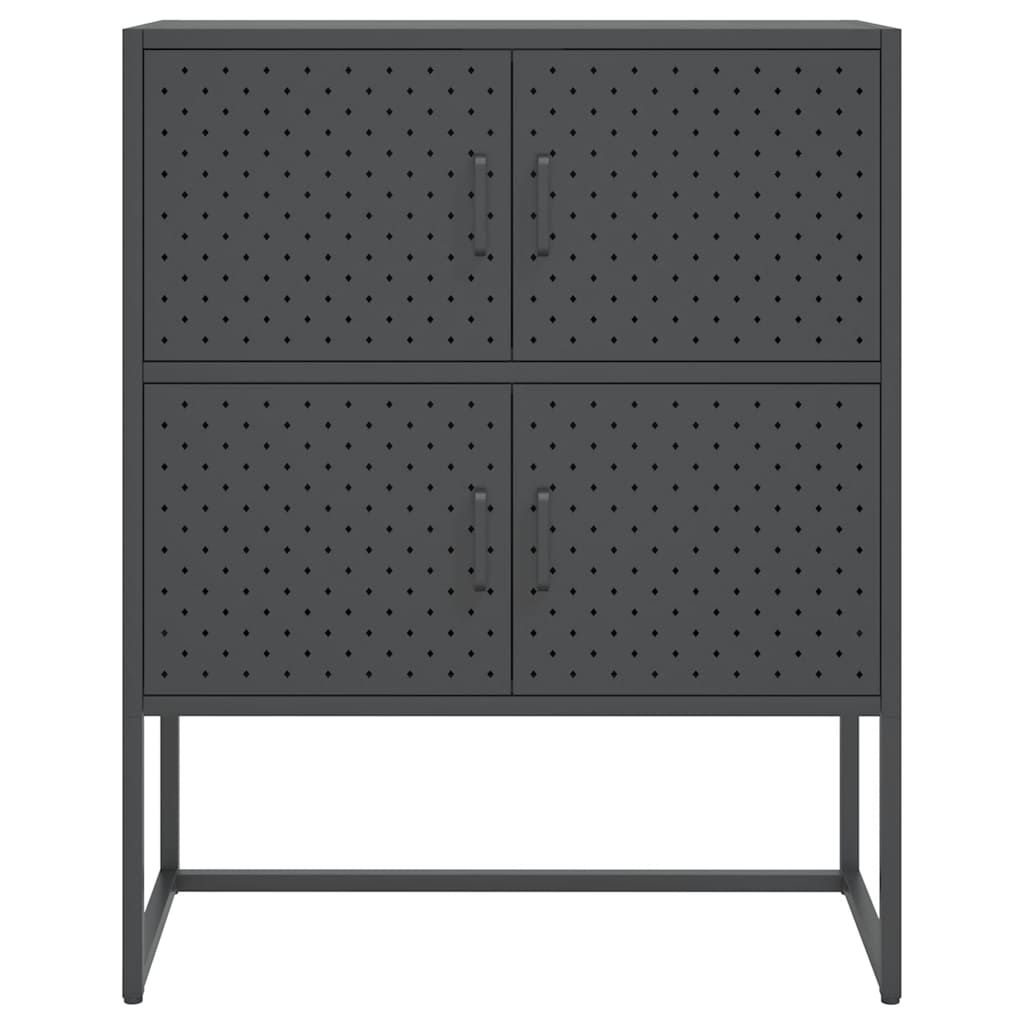 Highboard Anthrazit 80x35x100 cm Stahl