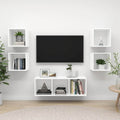 5-tlg. TV-Schrank-Set Weiß Holzwerkstoff