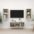3-tlg. TV-Schrank-Set Sonoma-Eiche Holzwerkstoff