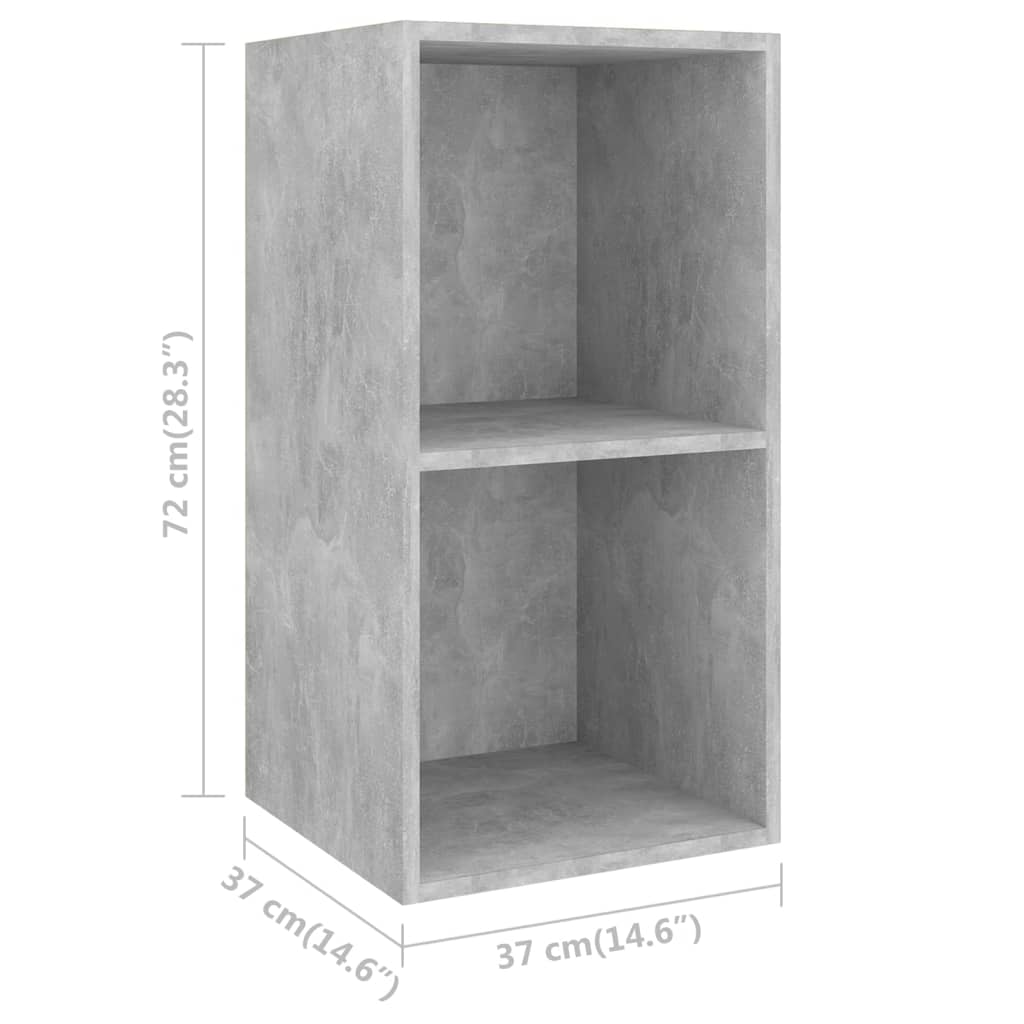 3-tlg. TV-Schrank-Set Betongrau Holzwerkstoff