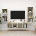 4-tlg. TV-Schrank-Set Sonoma-Eiche Holzwerkstoff