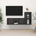 2-tlg. TV-Schrank-Set Grau Holzwerkstoff