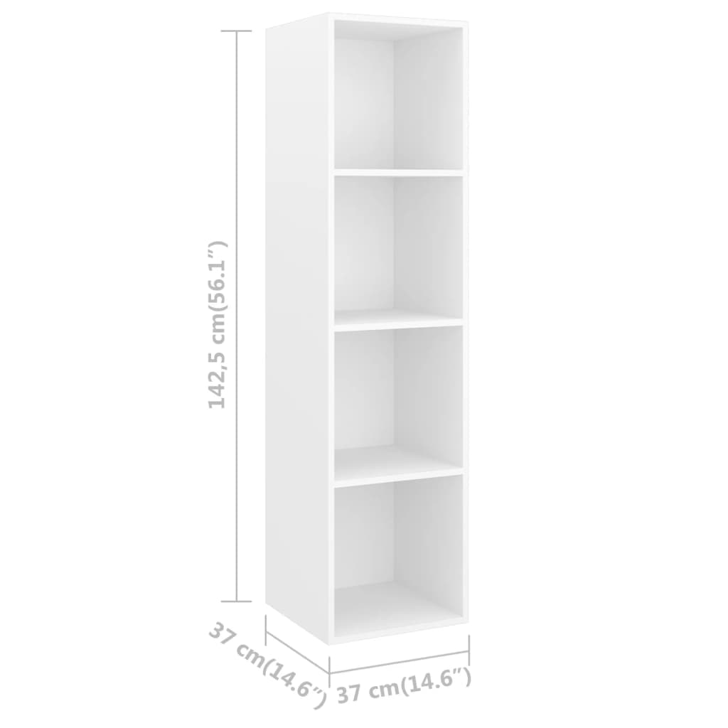 4-tlg. TV-Schrank-Set Weiß Holzwerkstoff
