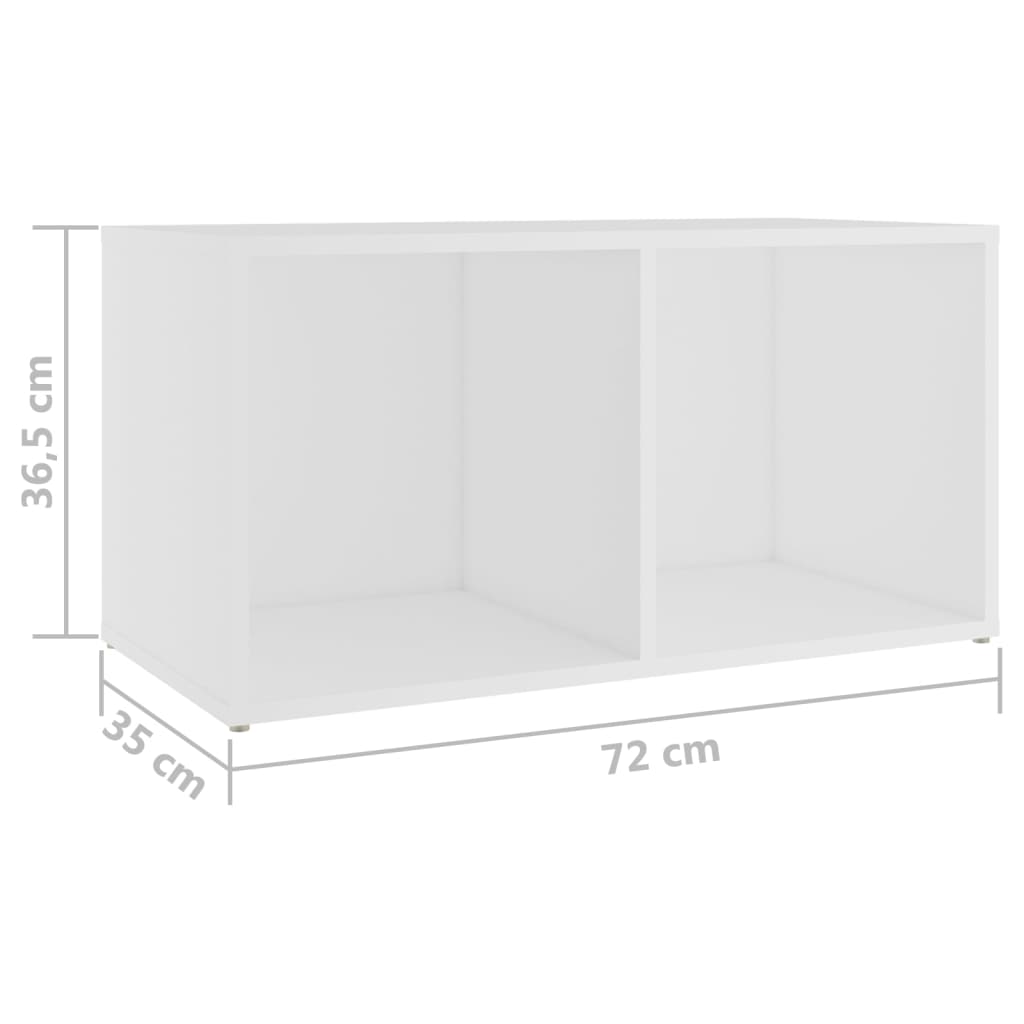 TV-Schränke 2 Stk. Weiß 72x35x36,5 cm Holzwerkstoff