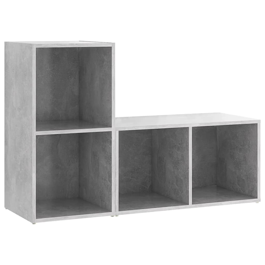 TV-Schränke 2 Stk. Betongrau 72x35x36,5 cm Holzwerkstoff