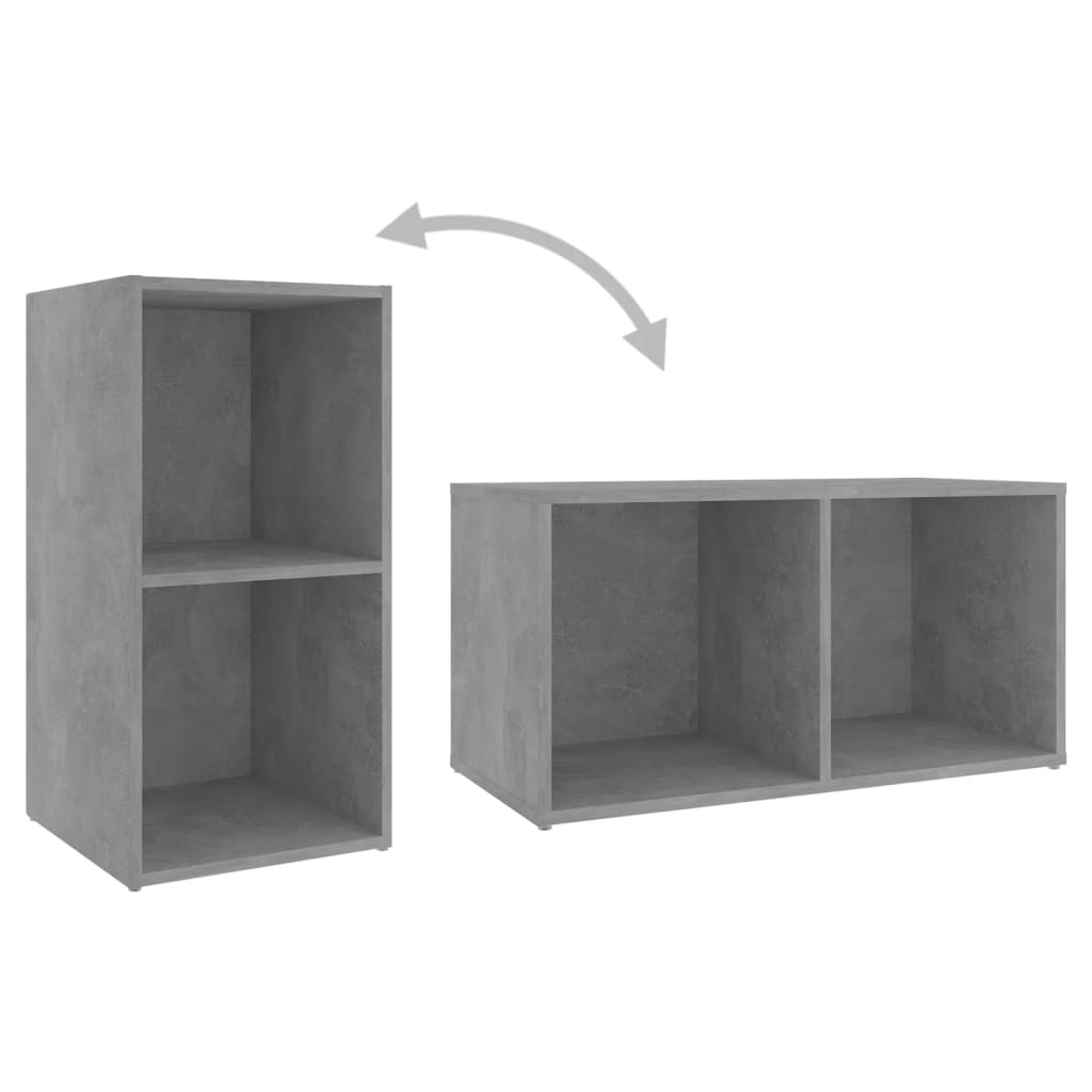 TV-Schränke 2 Stk. Betongrau 72x35x36,5 cm Holzwerkstoff