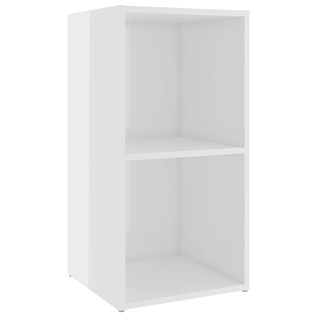 TV-Schränke 2 Stk. Hochglanz-Weiß 72x35x36,5 cm Holzwerkstoff