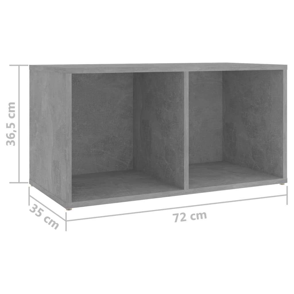 TV-Schränke 4 Stk. Betongrau 72x35x36,5 cm Holzwerkstoff