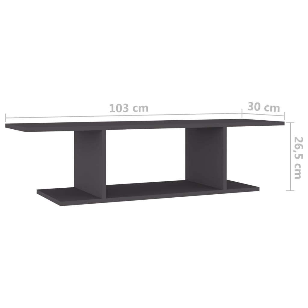 TV-Wandschrank Grau 103x30x26,5 cm