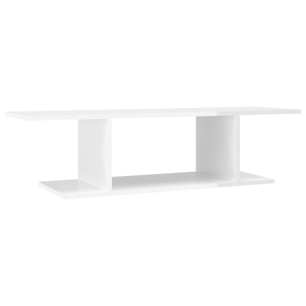 TV-Wandschrank Hochglanz-Weiß 103x30x26,5 cm