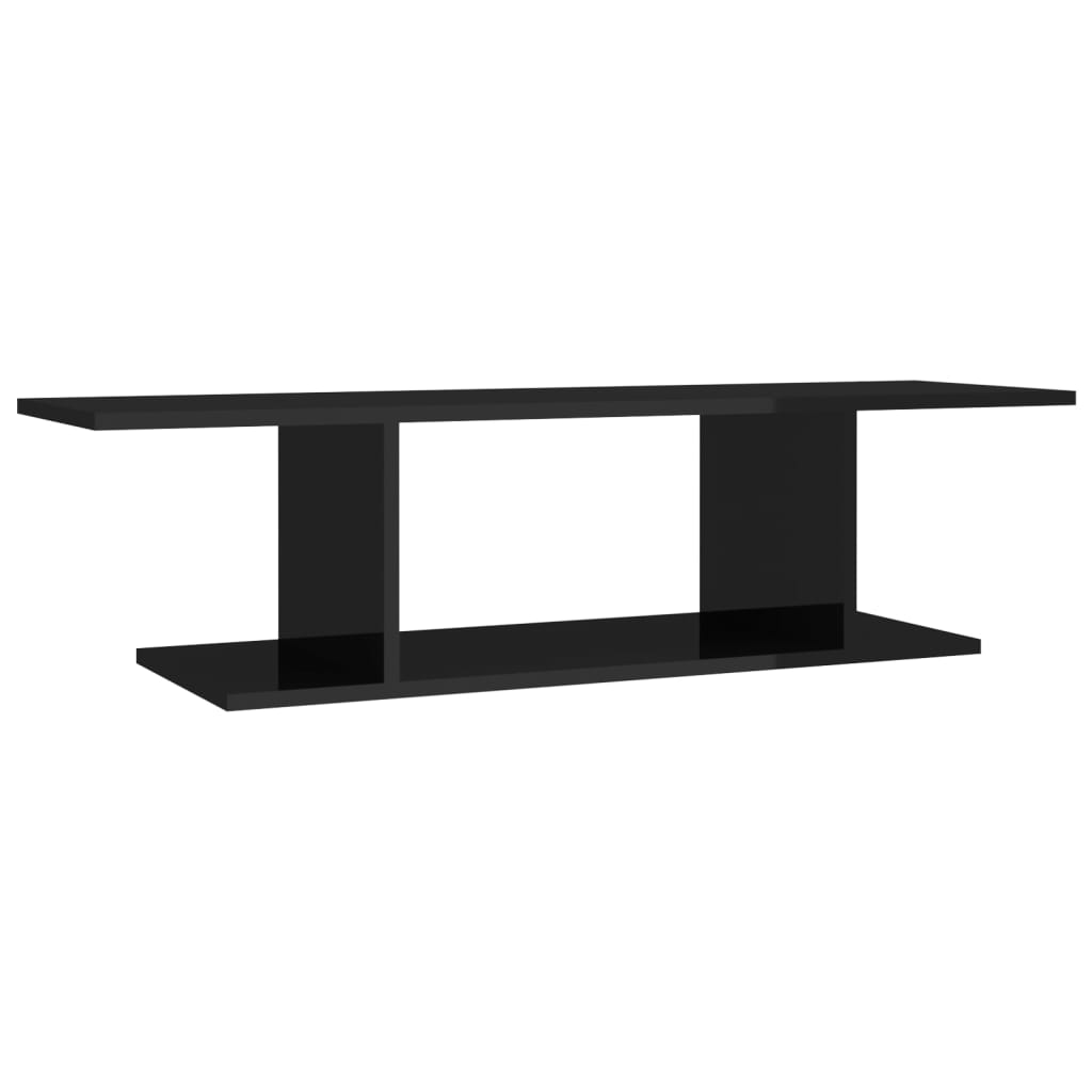 TV-Wandschrank Hochglanz-Schwarz 103x30x26,5 cm