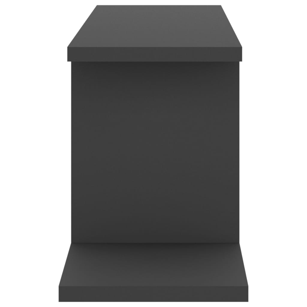 TV-Wandregal Grau 125x18x23 cm Holzwerkstoff