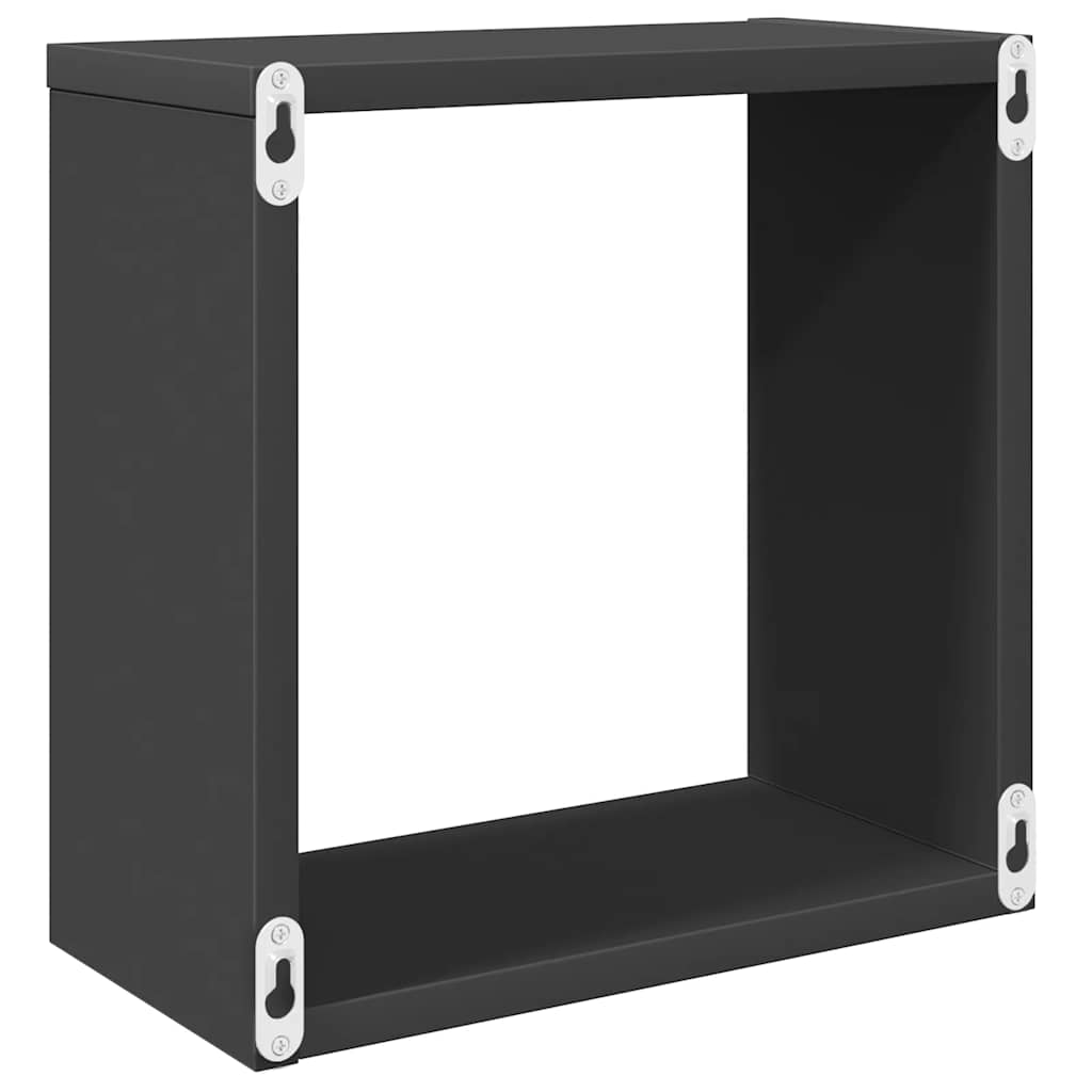 Würfelregale 2 Stk. Grau 30x15x30 cm