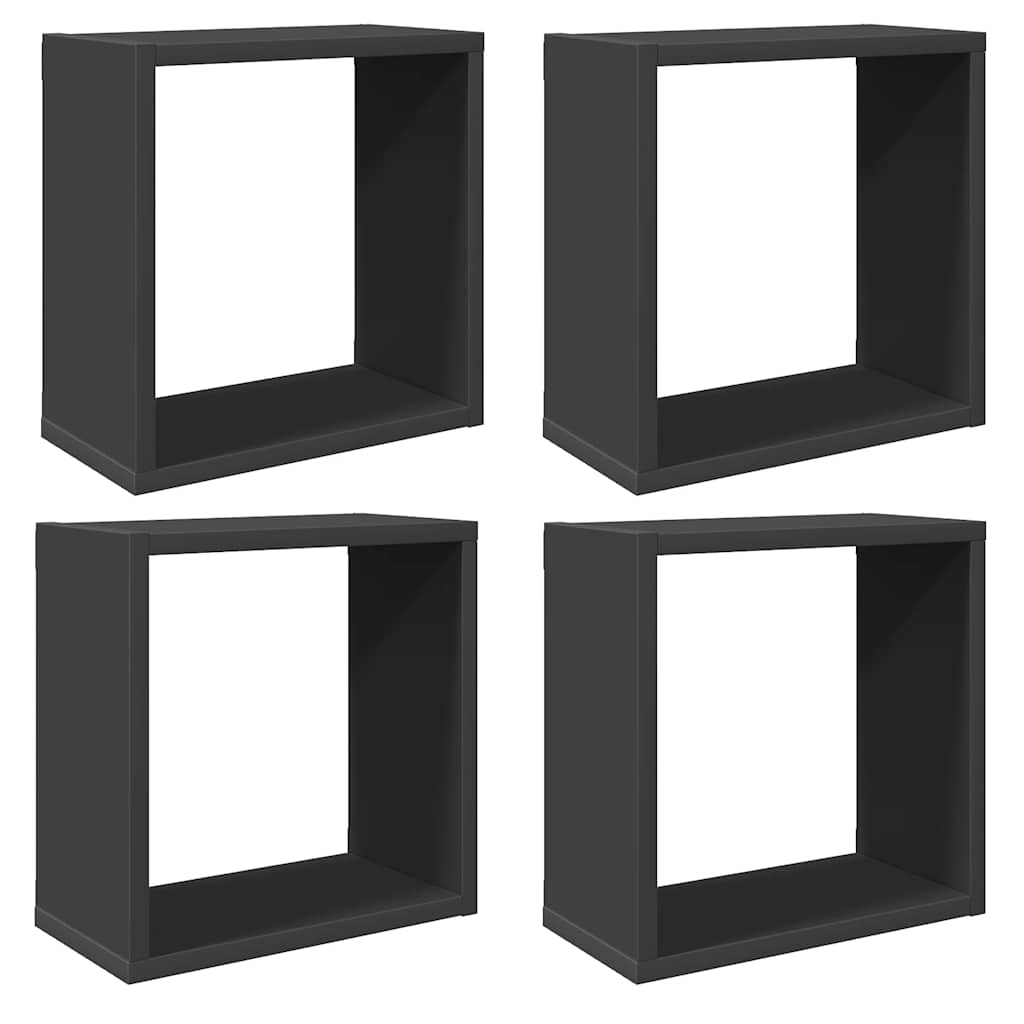 Würfelregale 4 Stk. Grau 30x15x30 cm