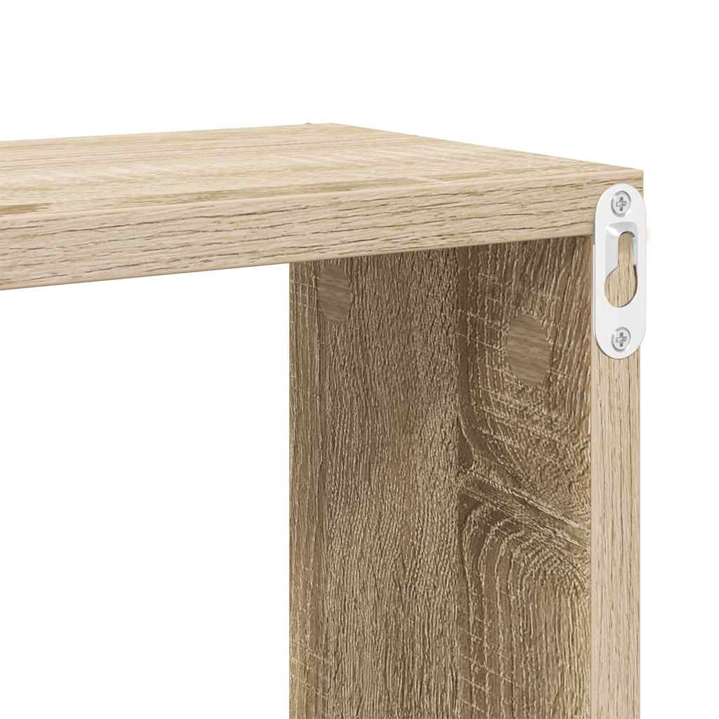 Würfelregale 2 Stk. Sonoma-Eiche 30x15x30 cm