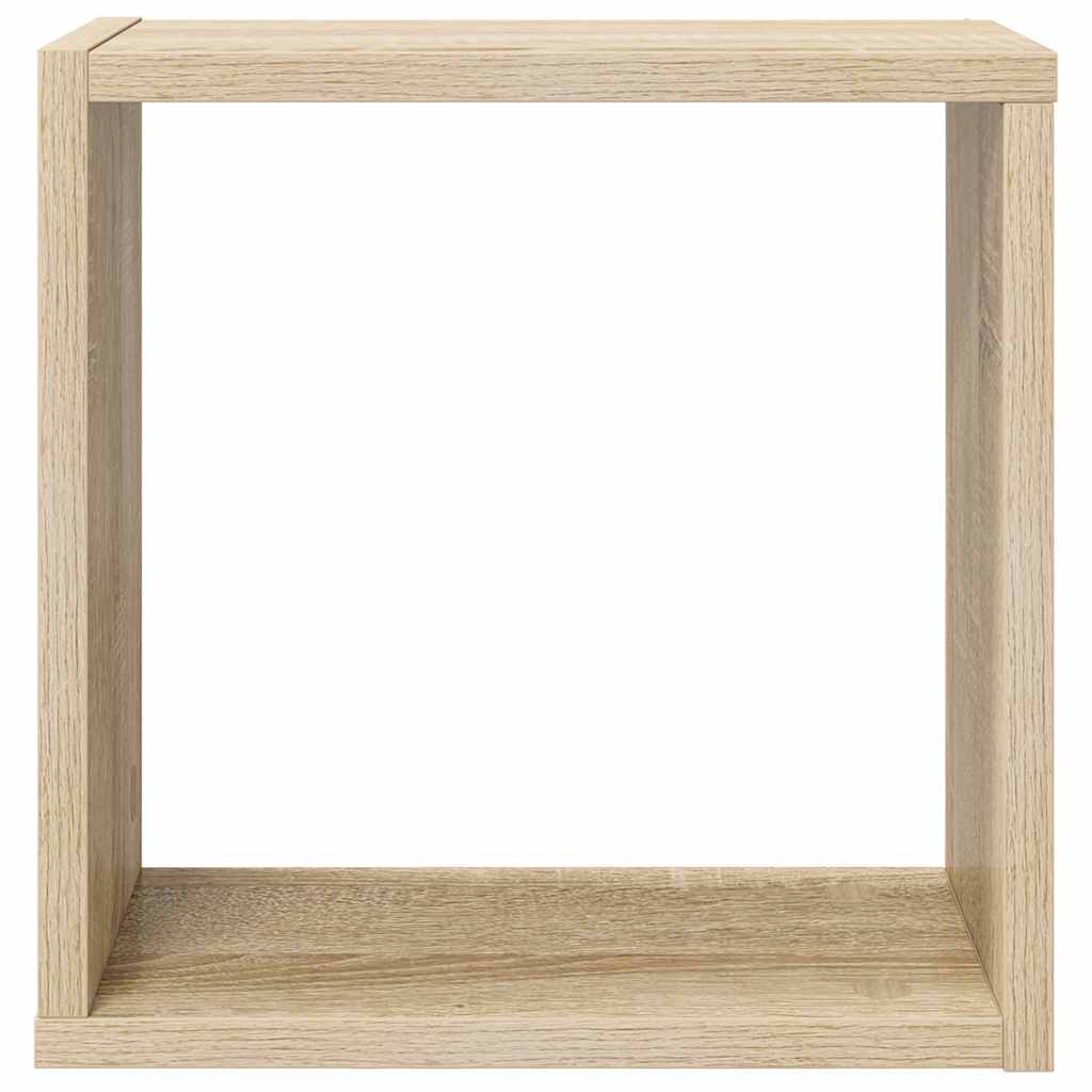 Würfelregale 2 Stk. Weiß und Sonoma-Eiche 30x15x30 cm