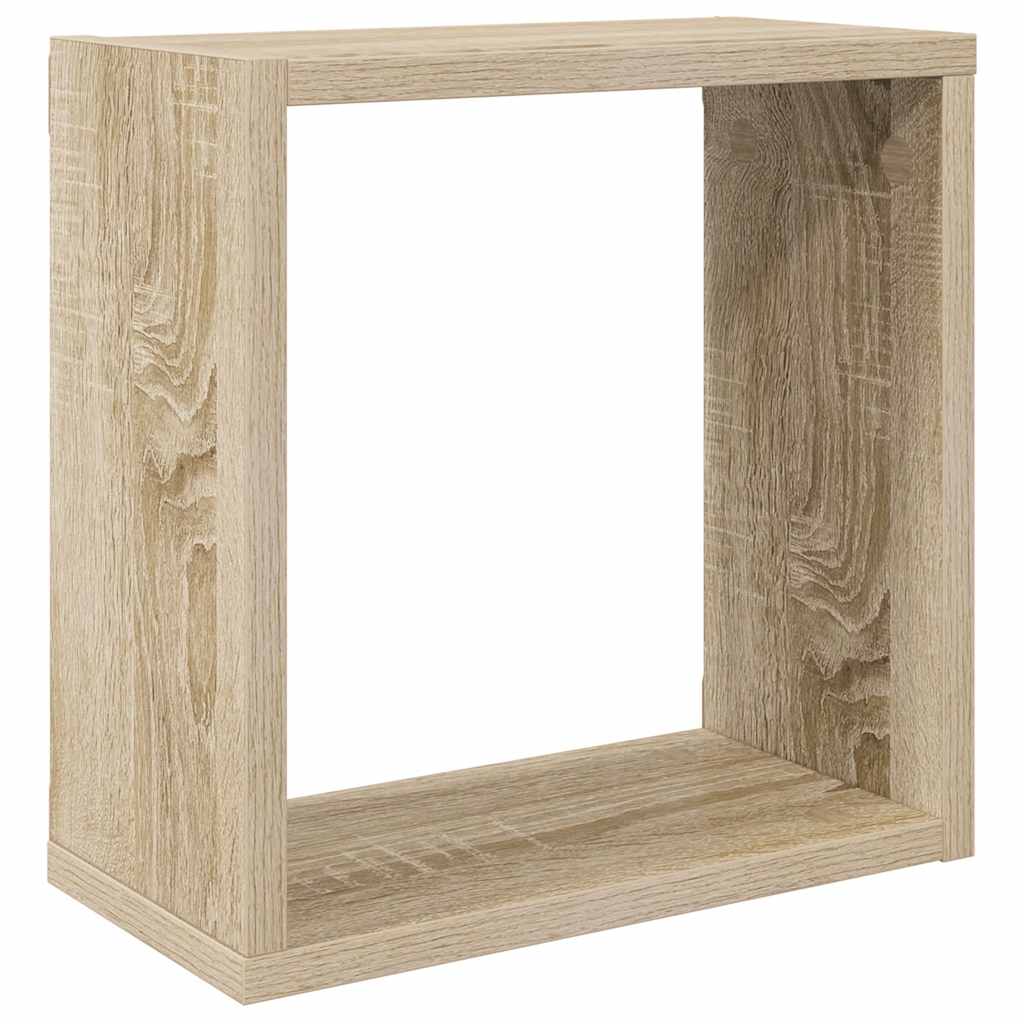 Würfelregale 4 Stk. Weiß und Sonoma-Eiche 30x15x30 cm