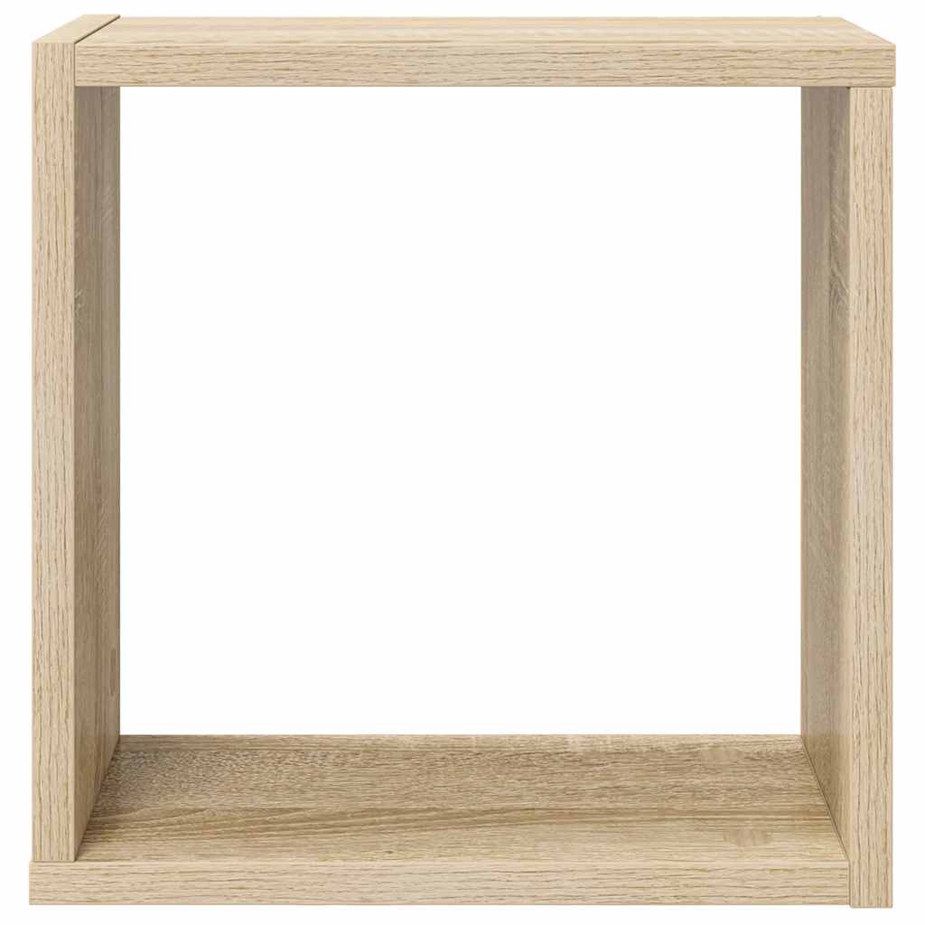 Würfelregale 4 Stk. Weiß und Sonoma-Eiche 30x15x30 cm