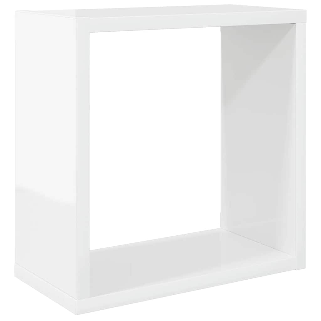 Würfelregale 4 Stk. Hochglanz-Weiß 30x15x30 cm