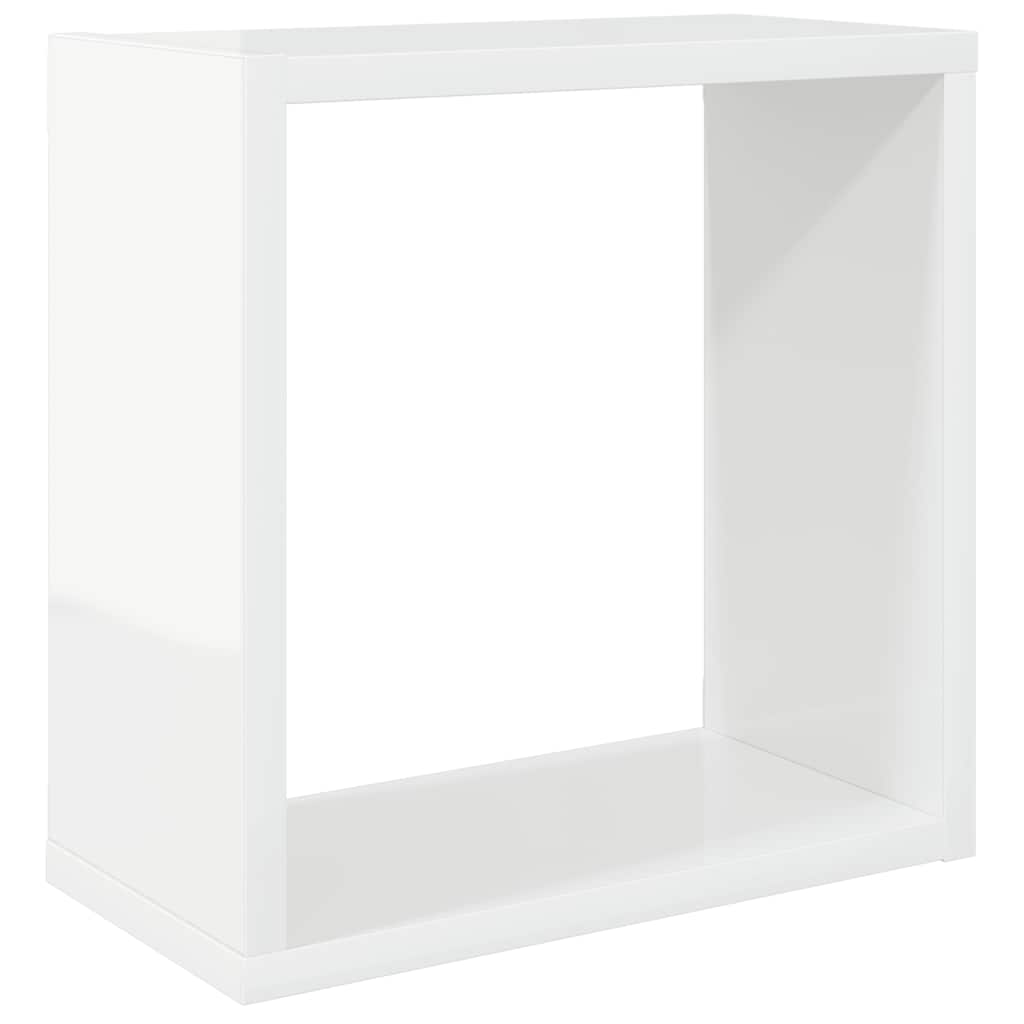 Würfelregale 6 Stk. Hochglanz-Weiß 30x15x30 cm