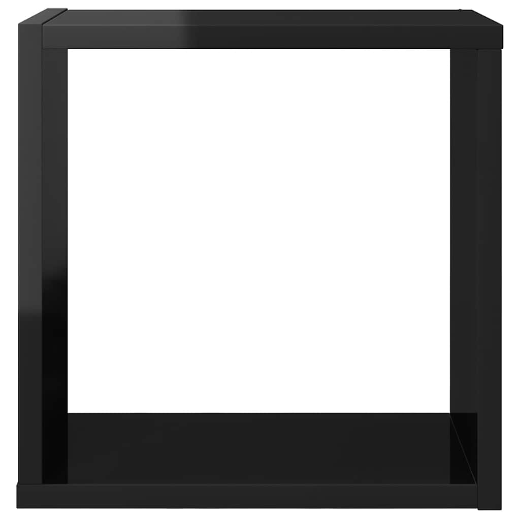 Würfelregale 4 Stk. Hochglanz-Schwarz 30x15x30 cm